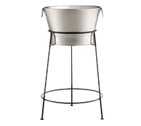 product of TableCraft BTS2137 Stand-Only Wine Bucket, 21-3/4" Dia. x 30" H, Black Metal, Fits BT21