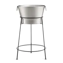 product of TableCraft BTSD21 7-Gallon Beverage Tub Stainless Steel Powder Coated Stand 21-3/4"x21-3/4"x37-1/2"