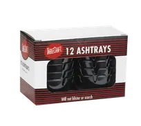 product of TableCraft C263B-1 - Cash & Carry Ashtray, 4" x 1-3/4", Dishwasher Safe, Plastic, Black - 12/Pack