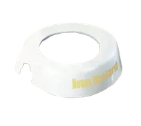 product of TableCraft CB10 Honey Mustard Collar - 48oz Dispenser, White Plastic, Beige Print, Fits 483/484, USA