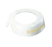 product of TableCraft CB17 ID Collar - Fat Free French 48oz Dispenser, White Plastic, Beige Print, Made in USA