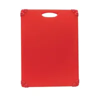 product of TableCraft CBG1520ARD - 15" x 20" 1/2" Red Commercial Plastic Cutting Board, Anti-Slip, NSF