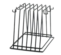 product of TableCraft CBR6BK Cutting Board Rack, 12-1/4" x 9-1/2" x 10", 6 Slots/6 Hooks, Black Vinyl-Coated