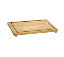 product of TableCraft CBW20161L 20" x 16" Wood Cutting Board - 1-5/8" Thick, Rectangular, Integrated Channel, Legs