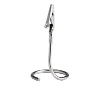 product of TableCraft CH2 Menu Card Holder - 2" x 2" x 3-1/2" Stainless Steel Alligator Clip Circle Stand