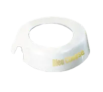 product of TableCraft CM1 ID Collar - 48oz Dispenser, White Plastic, Maroon Bleu Cheese Print, Dishwasher Safe