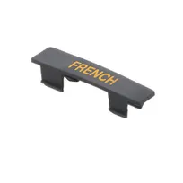 product of TableCraft CN482 French Name Tag, Black With Orange Print, Dishwasher Safe Polypropylene, Fits N48