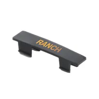 product of TableCraft CN486 Ranch Name Tag, Black with Orange Print, Dishwasher Safe, Polypropylene