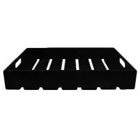 product of TableCraft CRATE114BK Black Wood Serving & Display Crate, 20-3/4" x 12-3/4" x 4-1/4", Fits 1/1 GN Pan