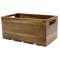 product of TableCraft CRATE116 Acacia Brown Serving & Display Crate, 20-3/4" x 12-3/4" x 6-1/4" Fits 1/1 GN Pan