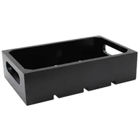 product of TableCraft CRATE13BK - Black Wood Serving Crate, 12-3/4" x 7" x 2-3/4", Fits 1/3 GN, Cutout Handles