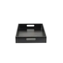 product of TableCraft CRATESB11BK - Black Wood Serving Crate, 20-7/8" x 12-3/4" x 2-3/4", Cut-Out Handles