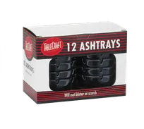 product of TableCraft CST363B-1 Cash & Carry Ashtray, 3-3/4" x 1-3/4", Stacking, Black Plastic - 12/Pack
