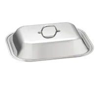 product of TableCraft CW2034L 16-5/8" x 13-5/8" Rectangular Domed Stainless Steel & Aluminum Lid, NSF