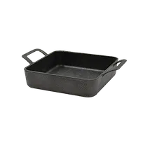 product of TableCraft CW30150 Cast Iron Baking Dish, 12 oz (5" x 5" x 1-1/4"), Square with Handles, Hand Wash