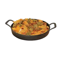 product of TableCraft Products CW30152 - 24oz 8" Cast Iron Fajita Platter with Handles, Hand Wash, Round 10"