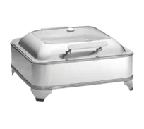 product of TableCraft CW40162 Electric 6-qt Chafing Dish, 16"x16"x6", 700W Heater, Stainless, Hinged Cover