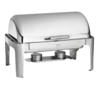 product of TableCraft CW40167 Fuel Chafer Dish, 9 Qt, 25" x 17" x 17", Steel, Roll-Top Lid, Steam & Water Pans