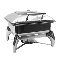 product of TableCraft CW40176 6-qt Fuel Chafer Dish, 16"x17-1/4"x12-3/4", Stainless, Hinged Cover, Fuel Powered