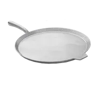 product of TableCraft CW4110GN Pizza Pan - 14" Round, -1/2" Cast Aluminum, Green, 14"x21" Handle, NSF