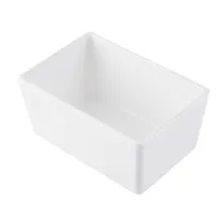 product of TableCraft CW5020W 1-Qt Aluminum Food Pan, 4-1/4" x 6-3/8", 3" Deep, White Duracoat, Dishwasher Safe