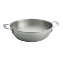 product of TableCraft CW7012 Induction 3-Qt Wok, 9-1/2" Dia., Tri-Ply Aluminum & Stainless, 2 Loop Handles