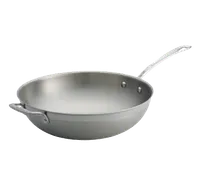 product of TableCraft CW7014 5-Qt Induction Wok, 11-3/4" Dia, Tri-Ply Al-Stainless, Dishwasher Safe