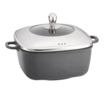 product of TableCraft CWDC1030 5-Qt Induction Sauce Pot, 10"x10"x4.5", Non-Stick, 450° Safe, Lid Included