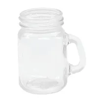 product of TableCraft FLBEER4 - 4-1/2 oz Square Mason Jar Glass, Dishwasher Safe, Glass - 4/Pack