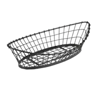 product of TableCraft GMT2412 - 24" x 12" x 6" Black Powder Metal Oblong Serving Basket Adjustable Food Pan