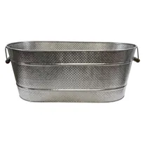 product of TableCraft GTSS2313 Beverage Tub, 12-3/4-Gallon (27-1/2" x 15" x 10-3/4"), Stainless Steel, Brick