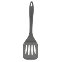 product of TableCraft Products H3905GY 12" Gray Silicone Slotted Turner, Heat Resistant 400°F, BPA Free