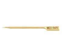 product of TableCraft MEDRARE 3-1/2" Bamboo Meat Marker Pick, Wood Construction, Medium Rare, 100/Pack