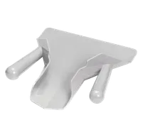 product of TableCraft Products PD8 French Fry Scoop, 8-1/8"W x 2"H, Dual Handle, Gray Plastic, Dishwasher Safe NSF