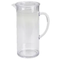 product of TableCraft Products PP321 2-Quart Clear SAN Plastic Pitcher with Lid Dishwasher Safe BPA-Free