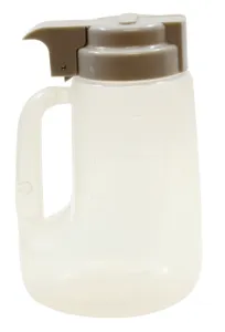 product of TableCraft Products PP32G Syrup Dispenser, 32 oz Jar, Lid, 4-1/2" x 3-3/4" x 7-1/4", BPA-Free, Made in USA
