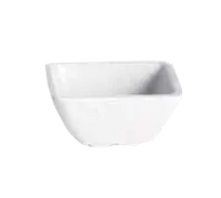 product of TableCraft RAMS2W 2oz Square Melamine Ramekin, White, Ribbed, NSF, Dishwasher Safe, 158°F/70°C