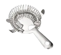 product of TableCraft S209 Bar Strainer - 4-Prong Stainless Steel, Dishwasher Safe, Cocktail Strainer