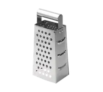 product of TableCraft SG202 Stainless Steel Grater, 3-1/4" x 4-1/4" x 9-1/2" Tapered Rolled Handle