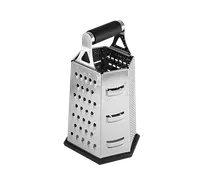 product of TableCraft SG204BH Grater - 5-1/2" x 4-1/2" x 9-1/4", 6-Sided, Anti-Slip, Stainless Steel