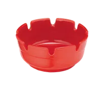 product of TableCraft ST365R-1 Economy Ashtray, 3-3/4" x 1-3/4" Deepwell, Red Melamine, Dishwasher Safe