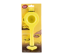 product of TableCraft Products V119 Citrus Hand Squeezer, Yellow Coated Zinc Alloy, Footed Spout, Wash Only