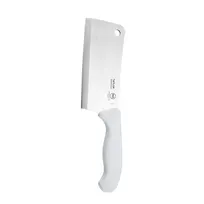 product of Taylor Precision 5248377 Cleaver Knife - 6" Blade, 11-5/8" Overall, White Handle, Carbon German Steel