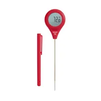 product of Taylor Precision 5302142RD Digital Meat Thermometer, Rotating Display, Waterproof Red Probe 12"