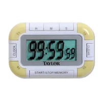 product of Taylor Precision 5862 4-Event Digital Timer, 0.8" LCD, 12/24-Hr Clock, 99h 59m 59s, 2 LR44 Batteries