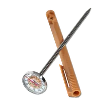 product of Taylor Precision 6092NBRBC Pocket Thermometer - 1" Dial, 5" Stem, Brown, Steel, 0-220°F, NSF