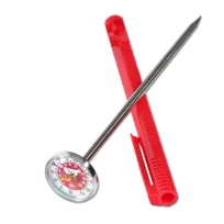 product of Taylor Precision 6092NRDBC Thermometer 1" Dial, 5" Stem, Red, 0-220°F, Steel, NSF, Calibration Sleeve