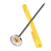product of Taylor Precision 6092NYLBC Yellow Dial Pocket Thermometer, 1" Dial, 5" Stem, Stainless, NSF, HACCP