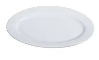 product of Yanco AC-41 - Oval Porcelain Platter 13-3/4" X 10" White Rolled Edge Dishwasher Safe - Dozen