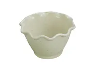 product of Yanco AD-005 Dessert Dish, 3-3/4" Dia x 2" H, Fluted Wavy Rim, Heavy Melamine, Beige, NSF - Dozen